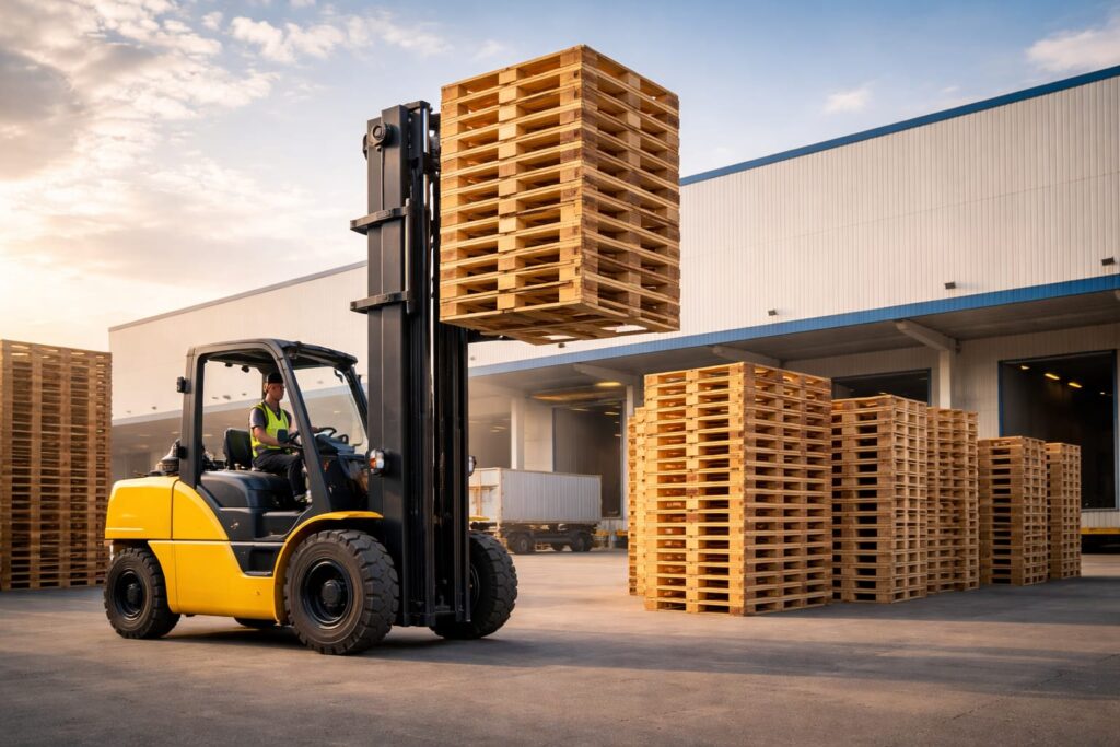 banner wooden pallets