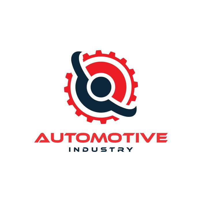 automotive industry logo design template creative gear logo design concept vector
